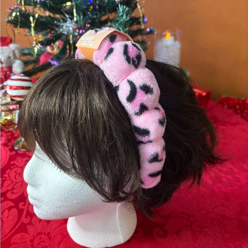 Pink Leopard Spa Headband